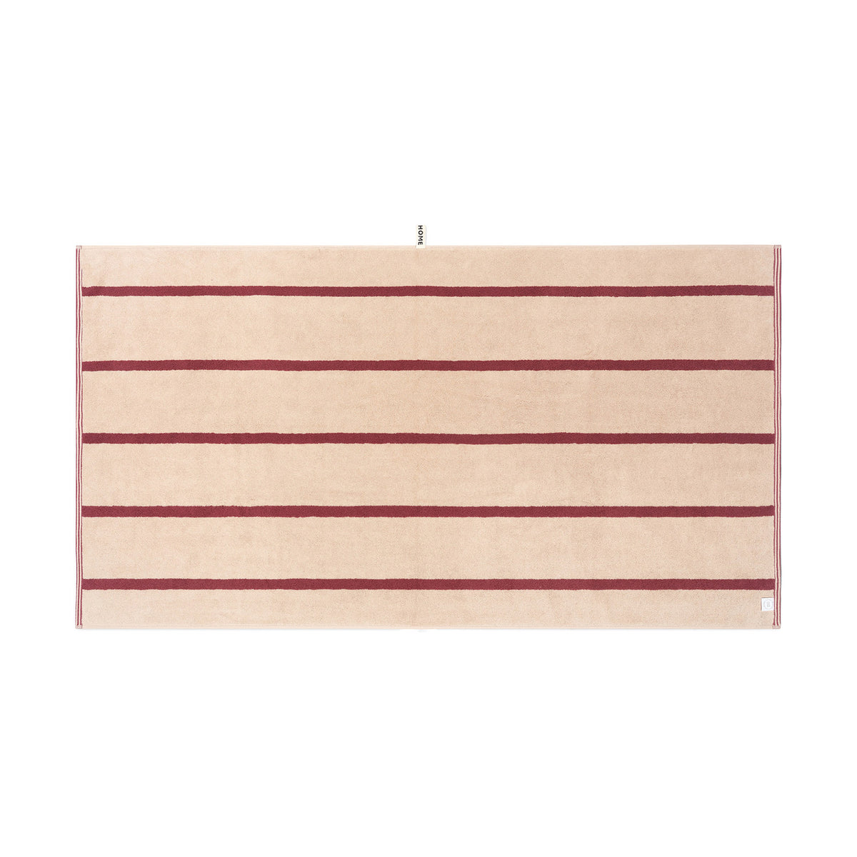 LOOP HOME ruby/almond blush - pinstripe bundles — bath sheet back