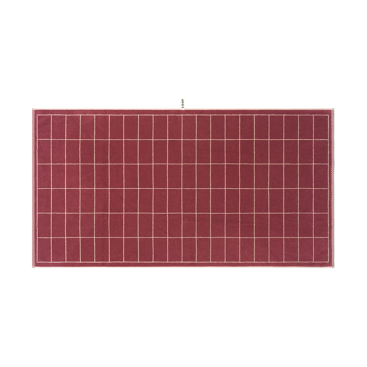 LOOP HOME bath sheet - ruby/almond blush - tile — view 2