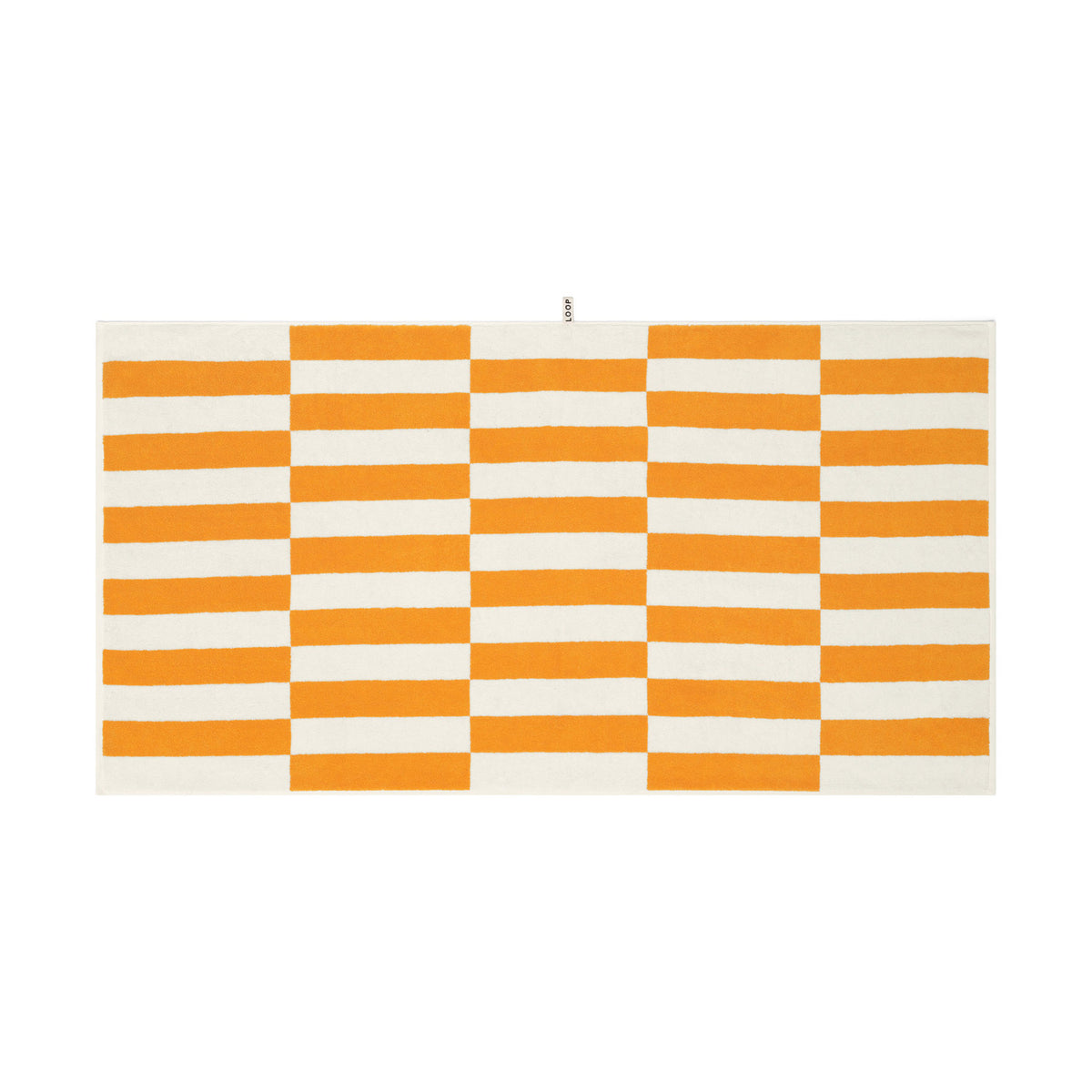 LOOP HOME saffron/ivory - offset bundles — bath sheet front