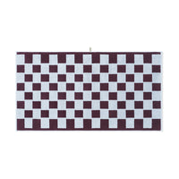 LOOP HOME bath sheet - sky/carmine - brick — view 2