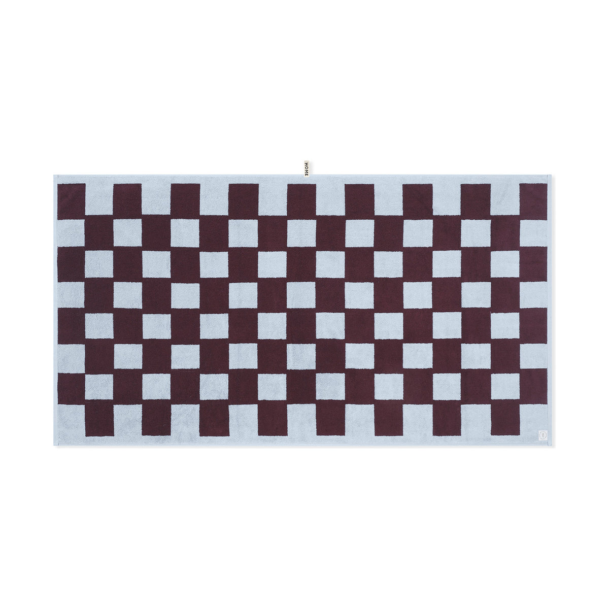 LOOP HOME bath sheet - sky/carmine - brick — view 3
