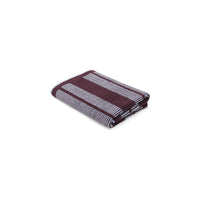 LOOP HOME bath sheet - sky/carmine - dual dash