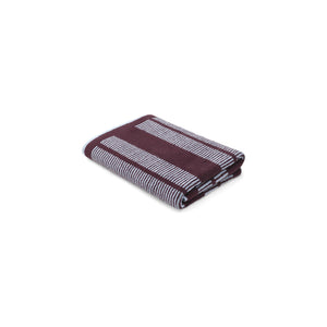 LOOP HOME bath sheet - sky/carmine - dual dash