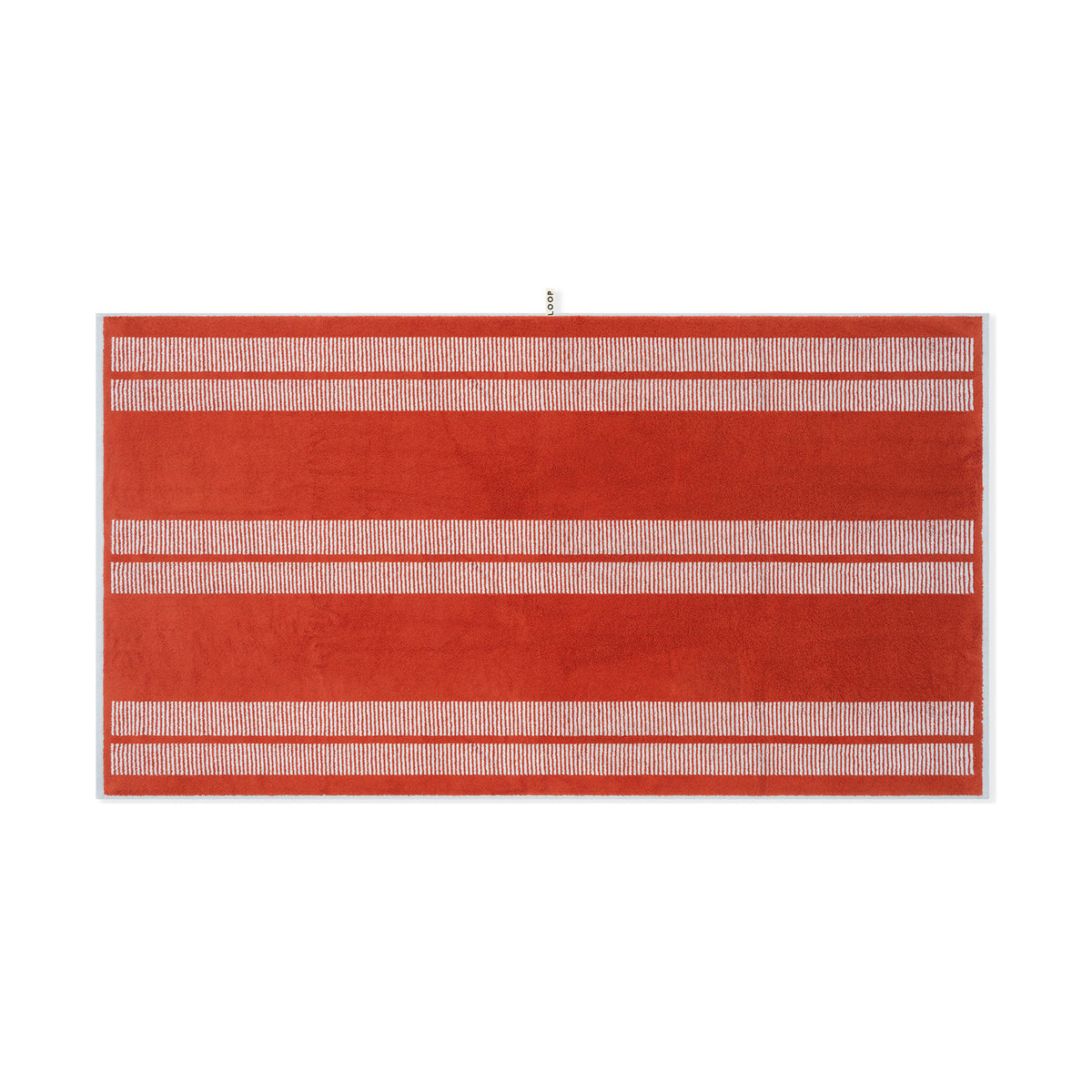LOOP HOME terracotta/stone - dual dash bundles — bath sheet front