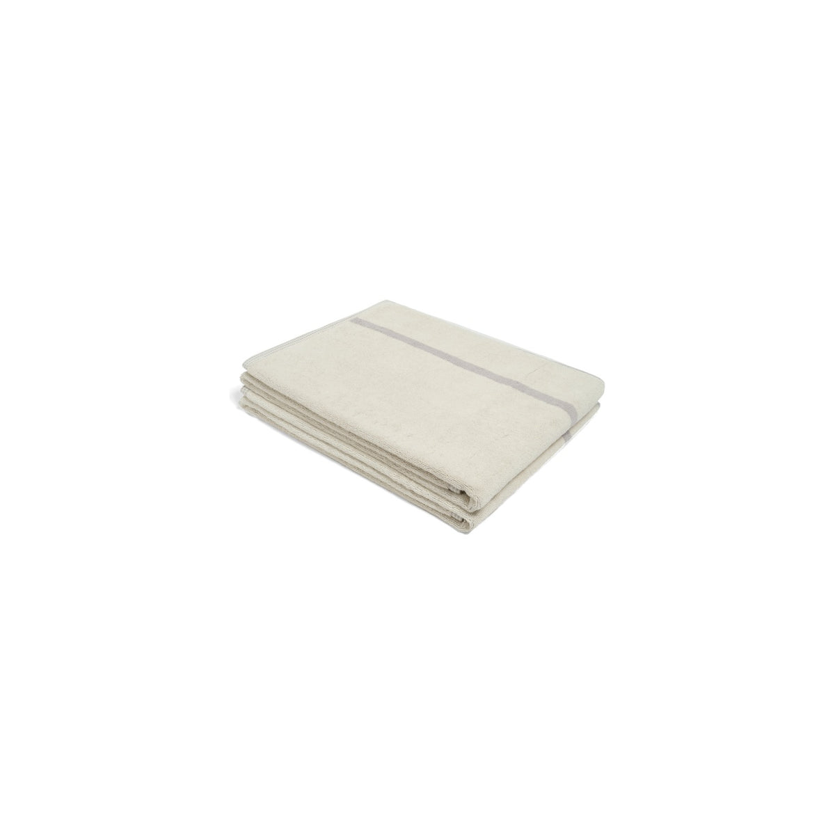LOOP HOME bath towel - butter/stone - dual stripe