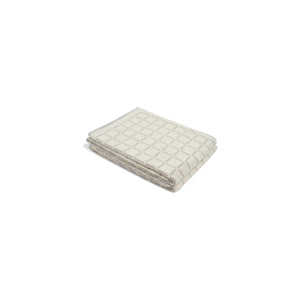 LOOP HOME bath towel - butter/stone - grid