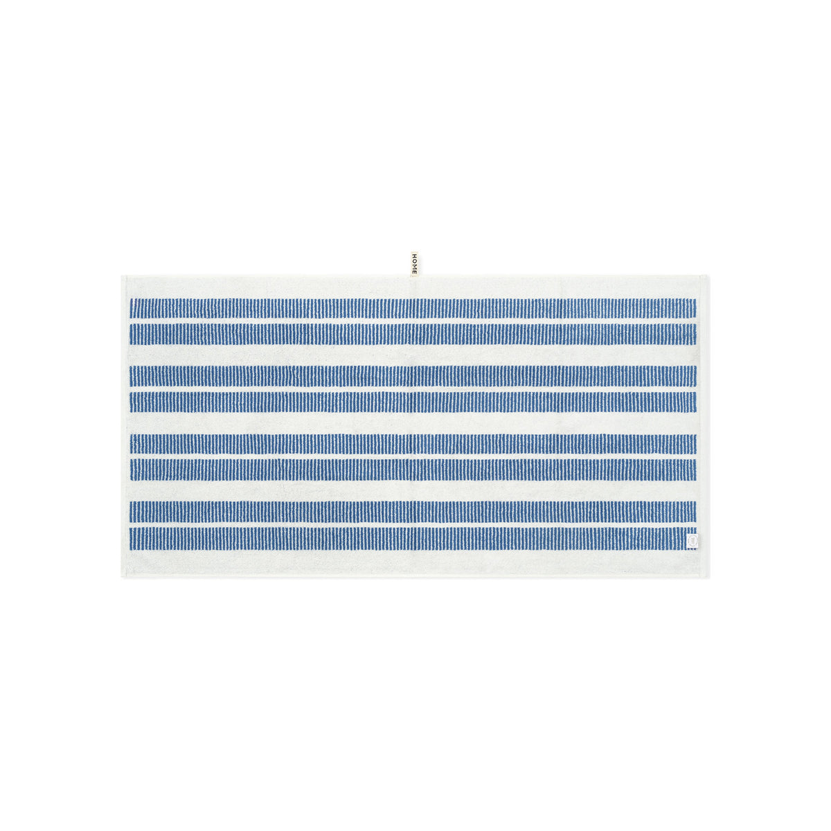 LOOP HOME bath towel - cobalt/ivory - dual dash — view 3