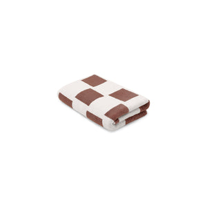LOOP HOME bath towel - coffee/ivory - brick