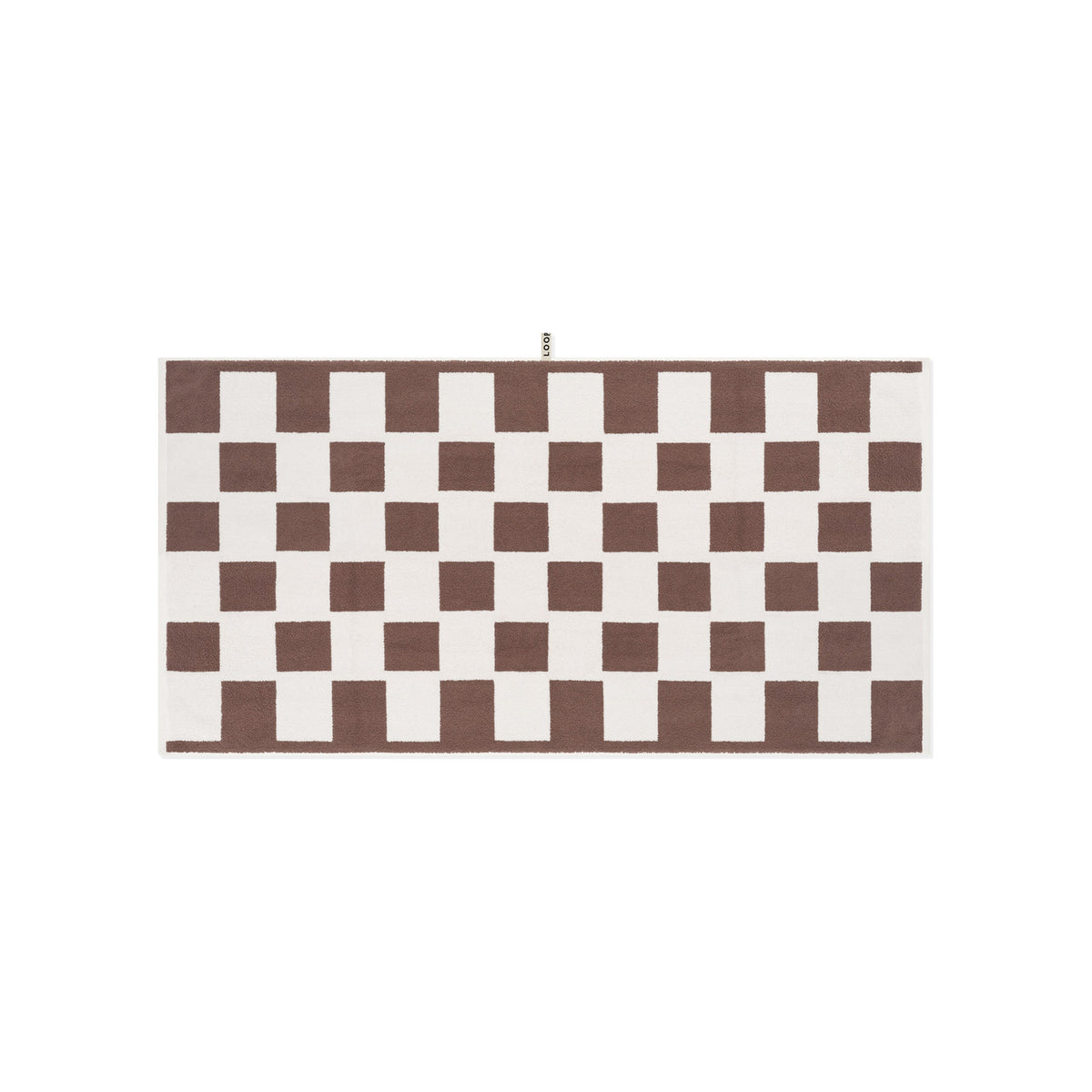 LOOP HOME bath towel - coffee/ivory - brick — view 2