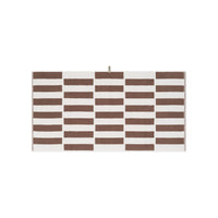 LOOP HOME bath towel - coffee/ivory - stack — view 2