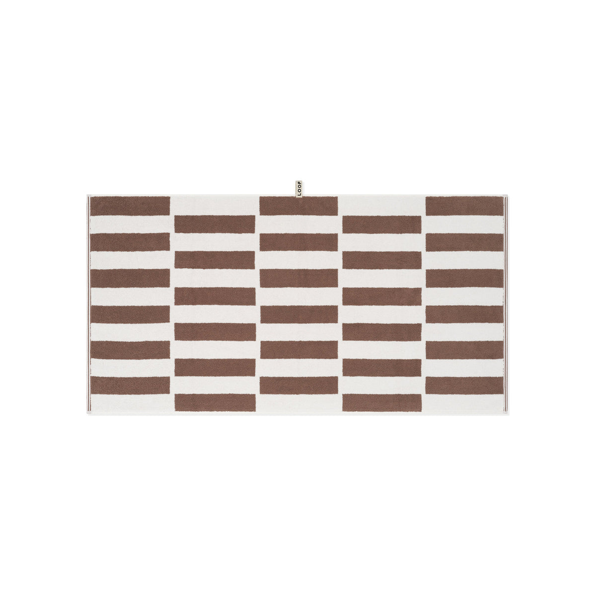 LOOP HOME coffee/ivory - stack bundles — bath towel front