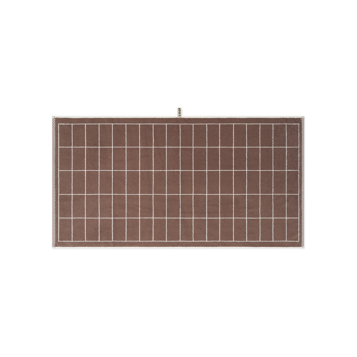 LOOP HOME coffee/ivory - tile bundles — bath towel front