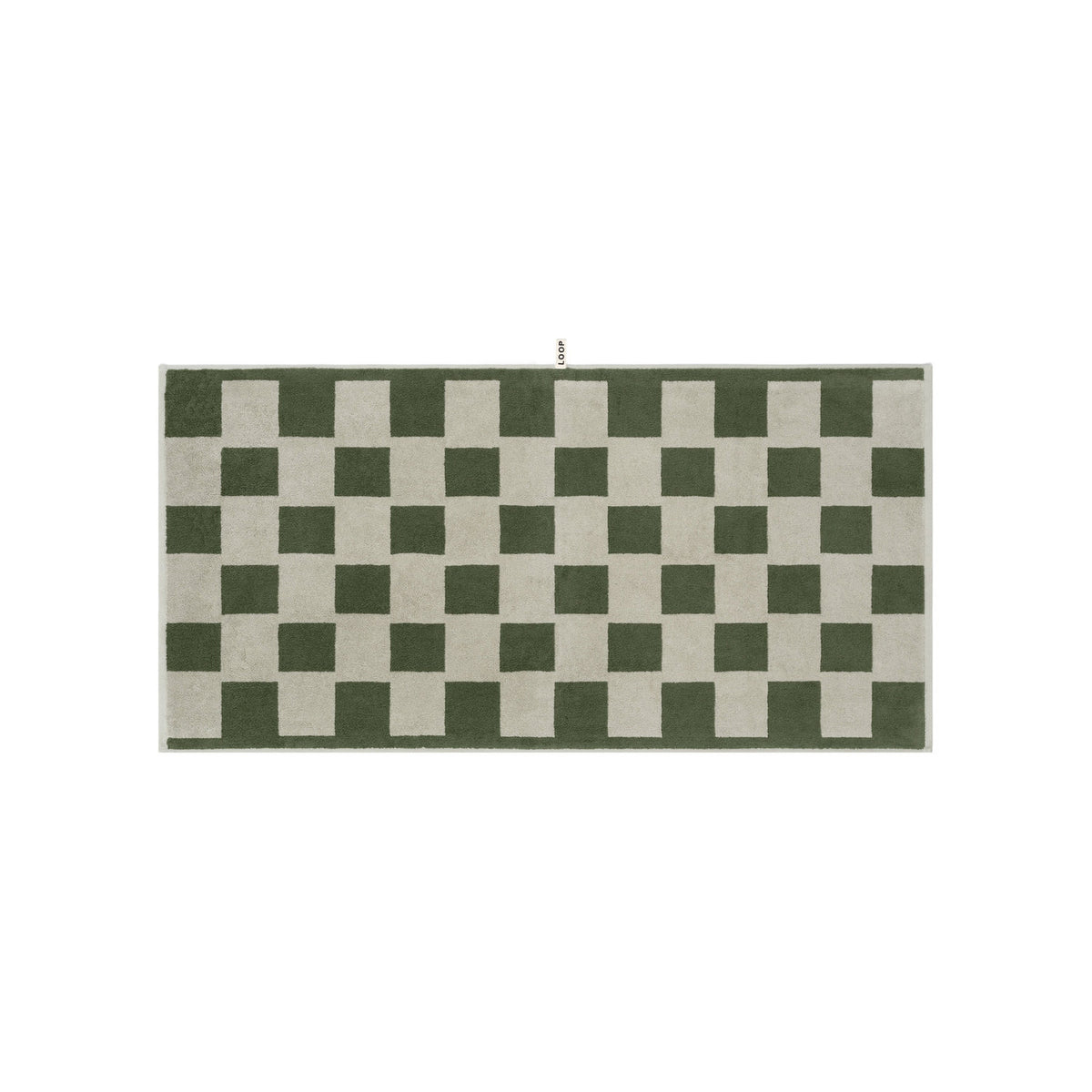 LOOP HOME forest/sage - brick bundles — bath towel front