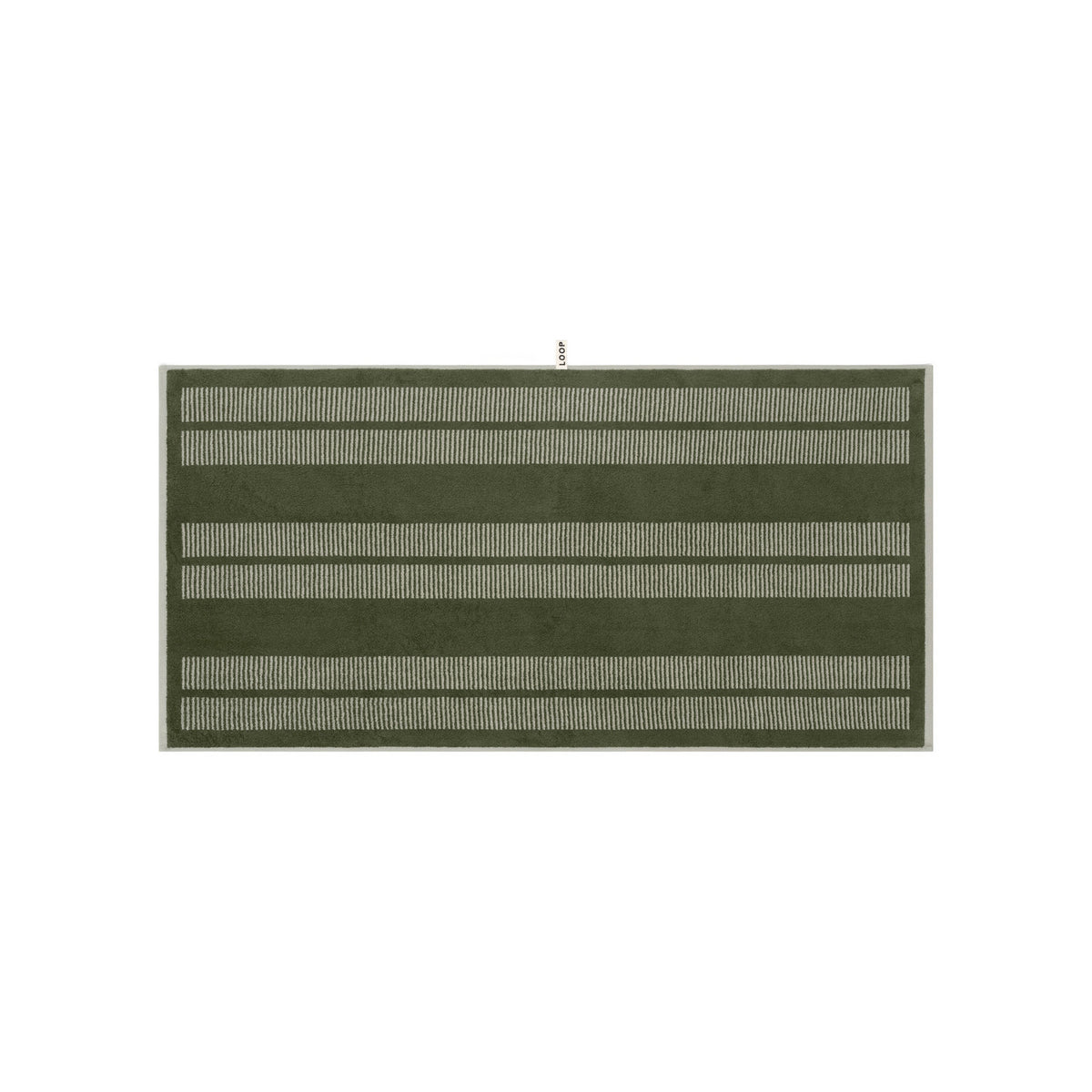 LOOP HOME bath towel - forest/sage - dual dash — view 2