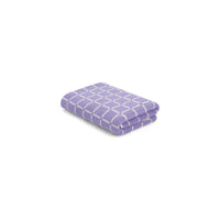 LOOP HOME bath towel - lilac/ivory - grid