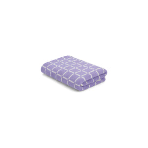 LOOP HOME bath towel - lilac/ivory - grid
