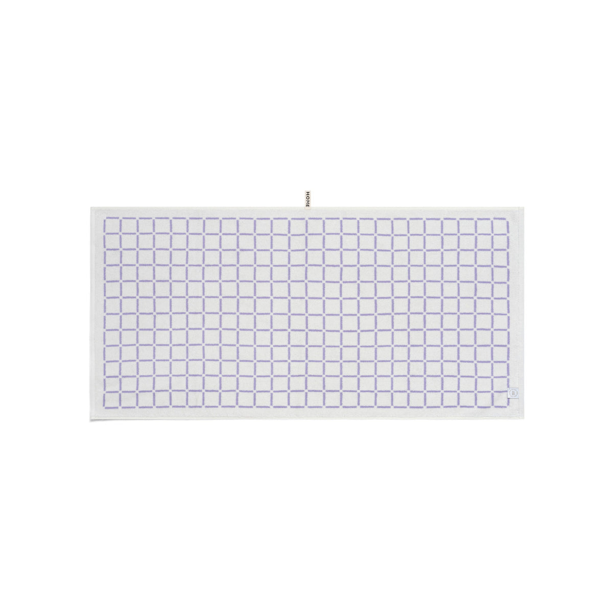 LOOP HOME lilac/ivory - grid bundles — bath towel back
