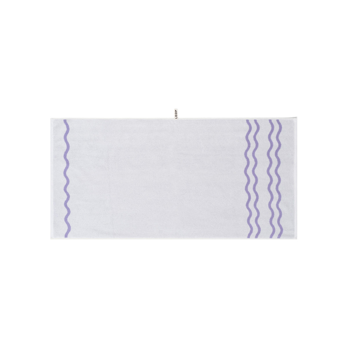 LOOP HOME bath towel - lilac/ivory - wave — view 2