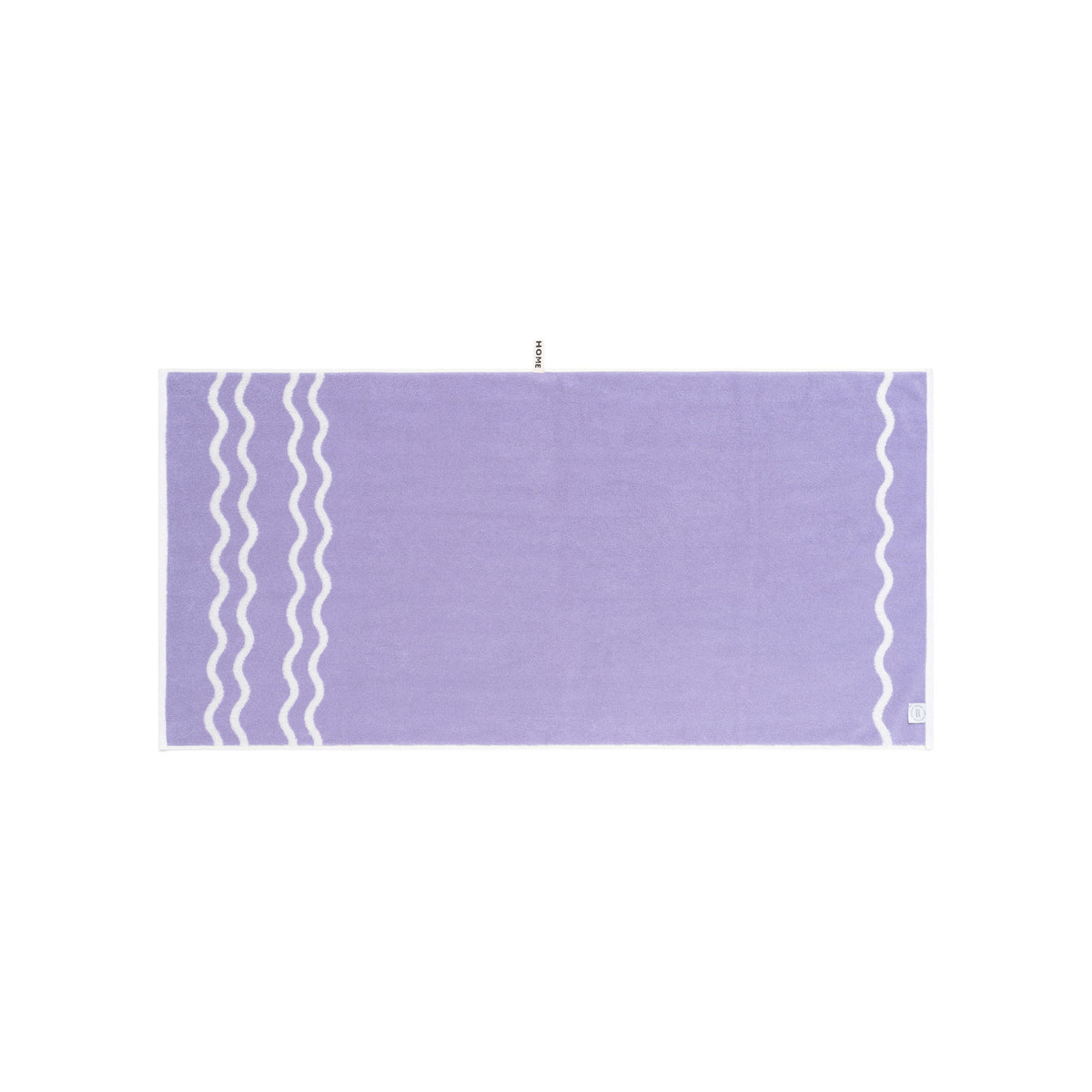 LOOP HOME bath towel - lilac/ivory - wave — view 3