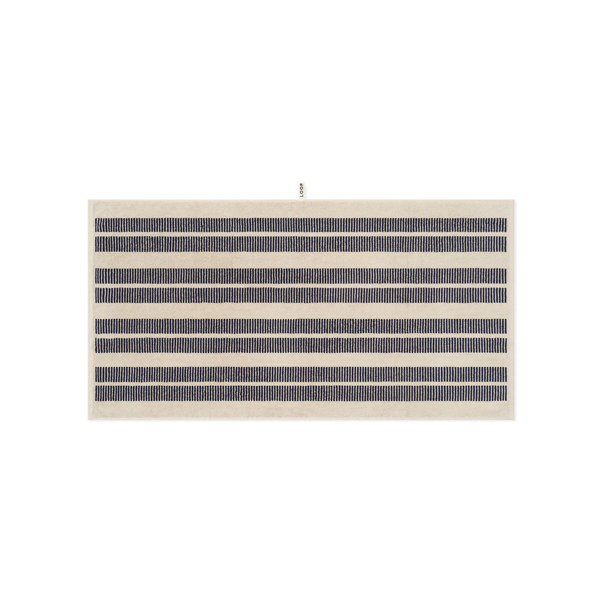 LOOP HOME bath towel - midnight/sand - dual dash — view 2