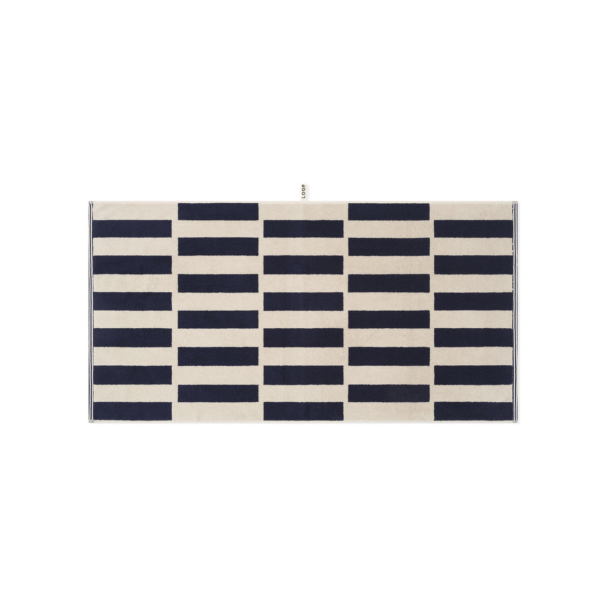 LOOP HOME bath towel - midnight/sand - stack — view 2