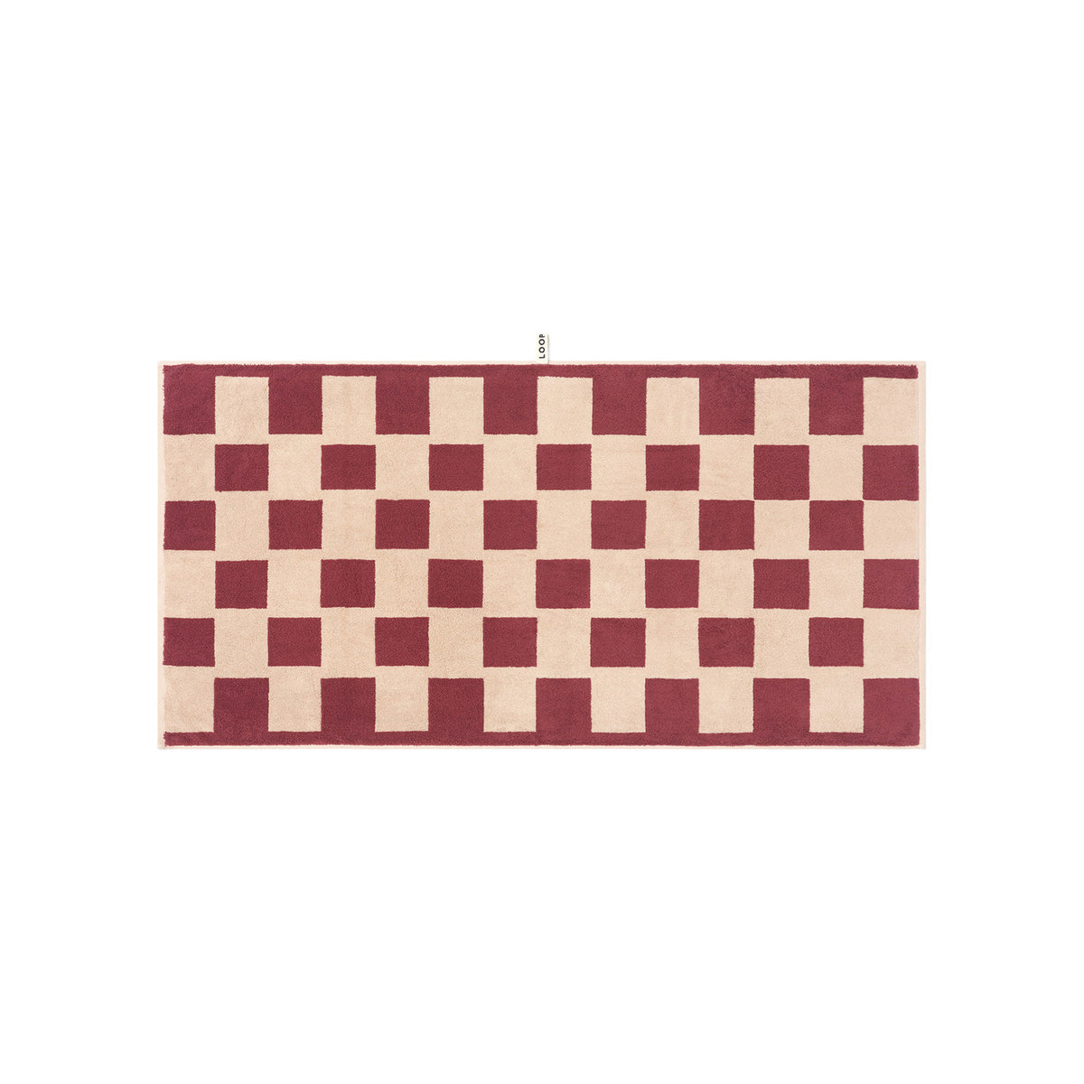 LOOP HOME ruby/almond blush - brick bundles — bath towel front