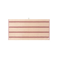 LOOP HOME bath towel - ruby/almond blush - pinstripe — view 3