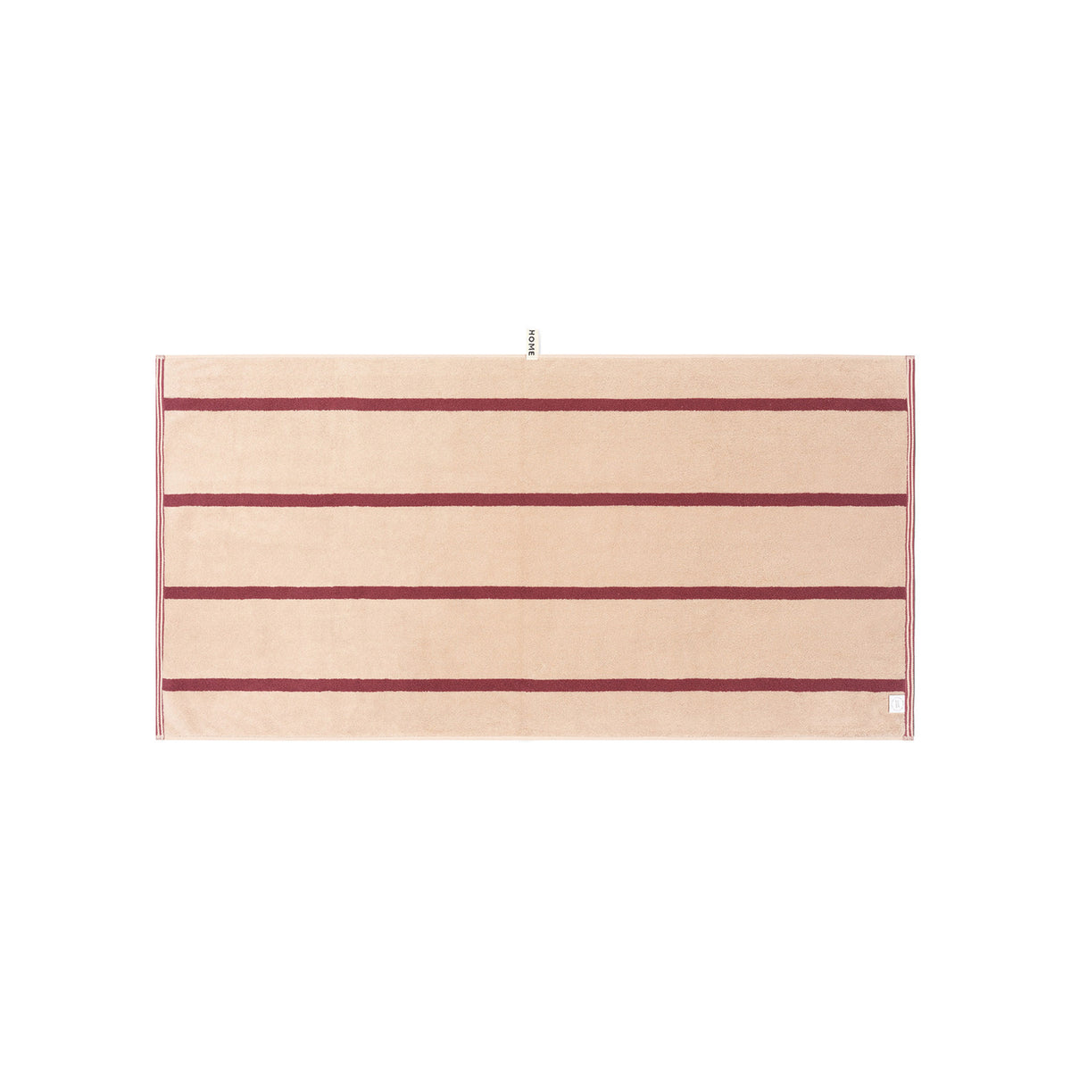LOOP HOME ruby/almond blush - pinstripe bundles — bath towel back
