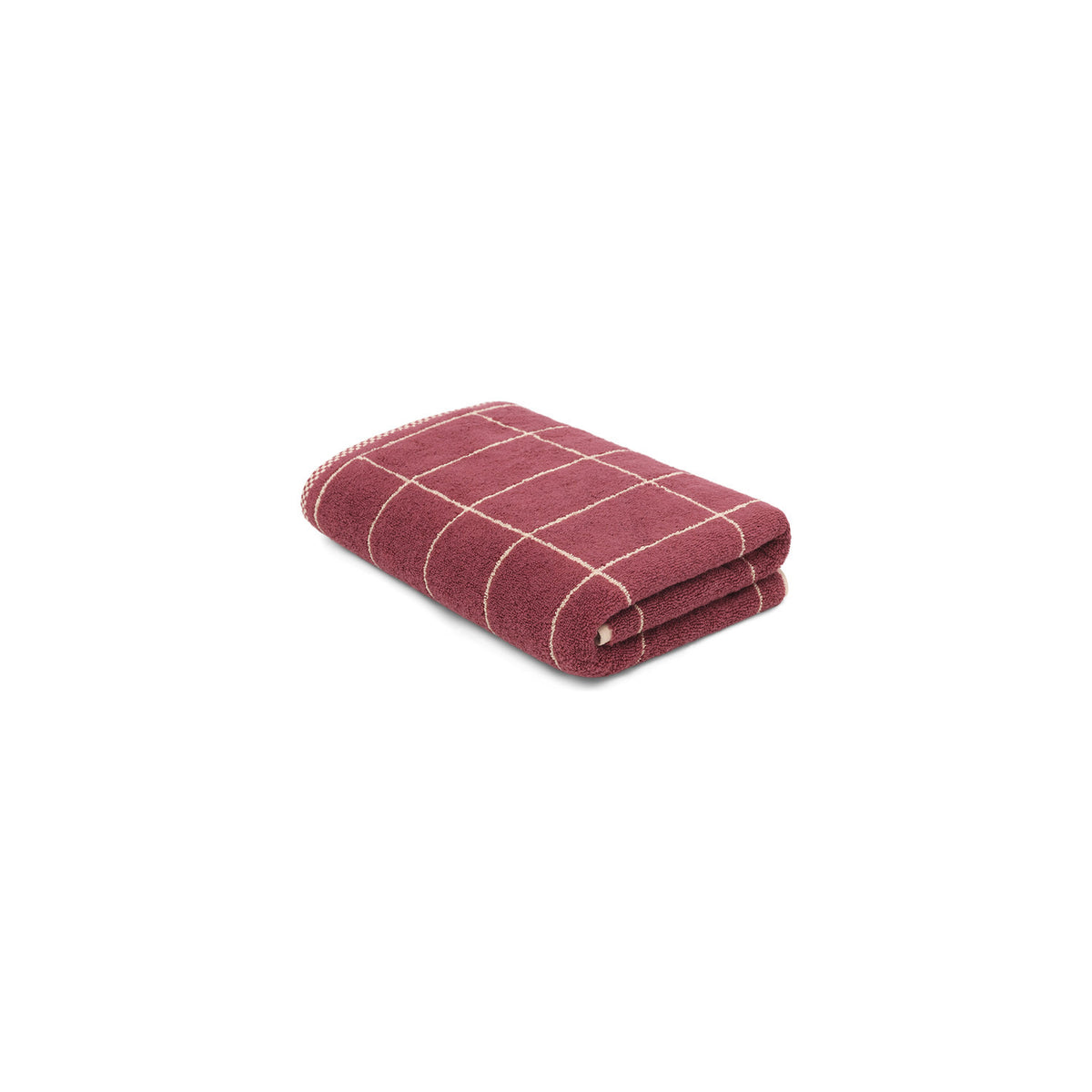 LOOP HOME bath towel - ruby/almond blush - tile