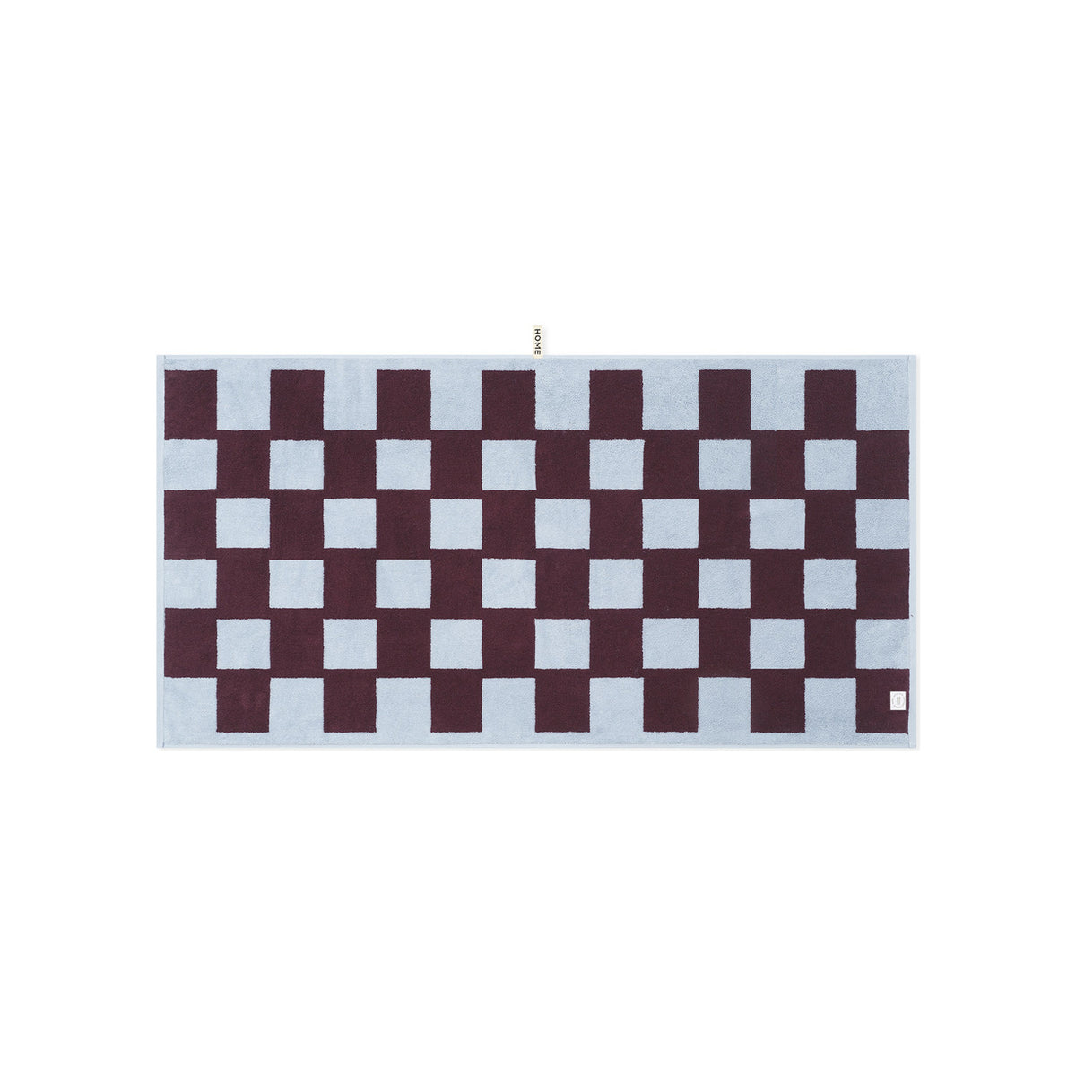 LOOP HOME bath towel - sky/carmine - brick — view 3