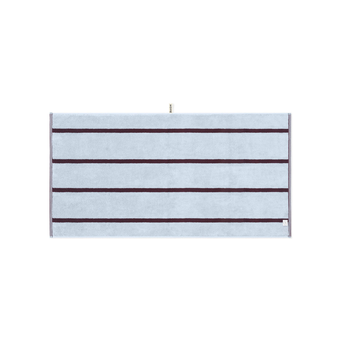 LOOP HOME sky/carmine - pinstripe bundles — bath towel back