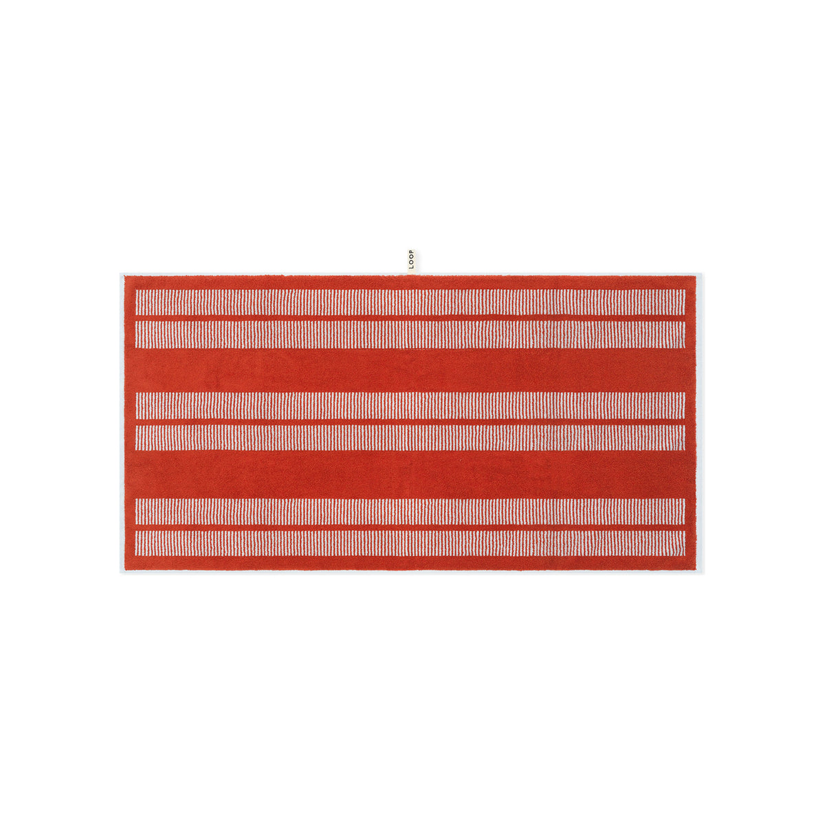 LOOP HOME terracotta/stone - dual dash bundles — bath towel front