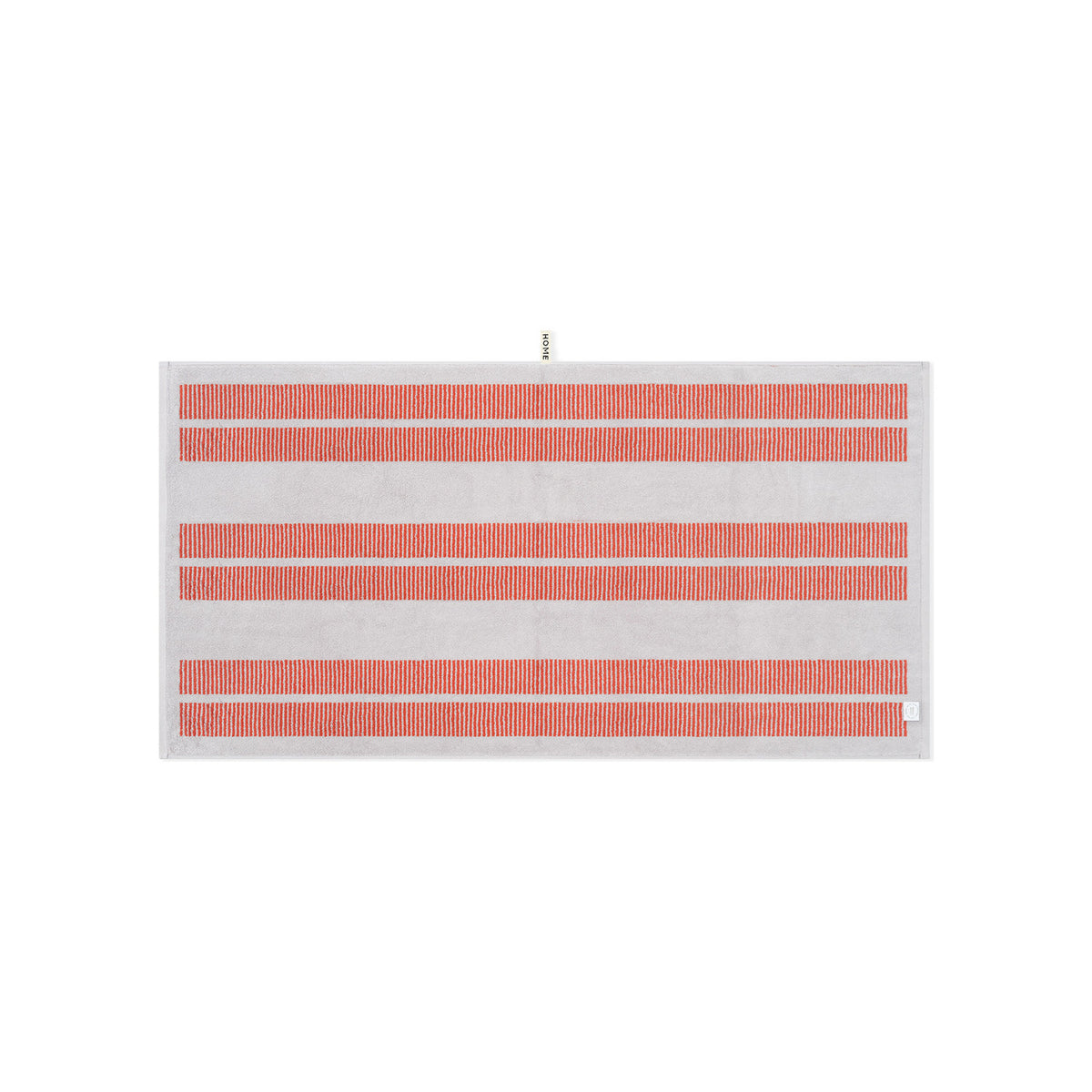 LOOP HOME bath towel - terracotta/stone - dual dash — view 3