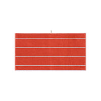 LOOP HOME bath towel - terracotta/stone - pinstripe — view 2