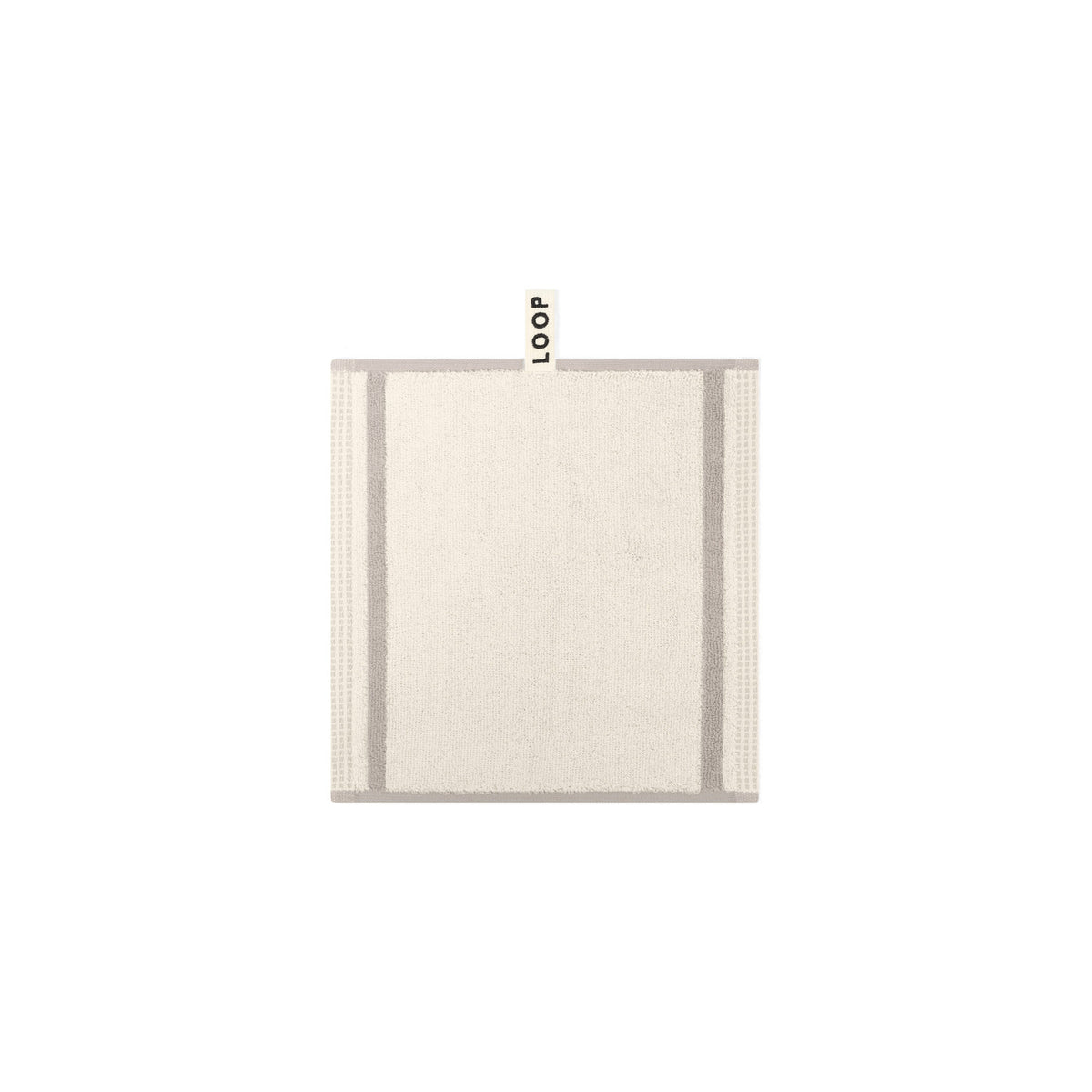 LOOP HOME face towel - butter/stone - dual stripe