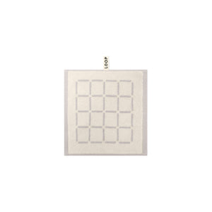 LOOP HOME face towel - butter/stone - grid