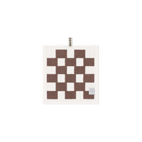 LOOP HOME face towel - coffee/ivory - brick — view 2