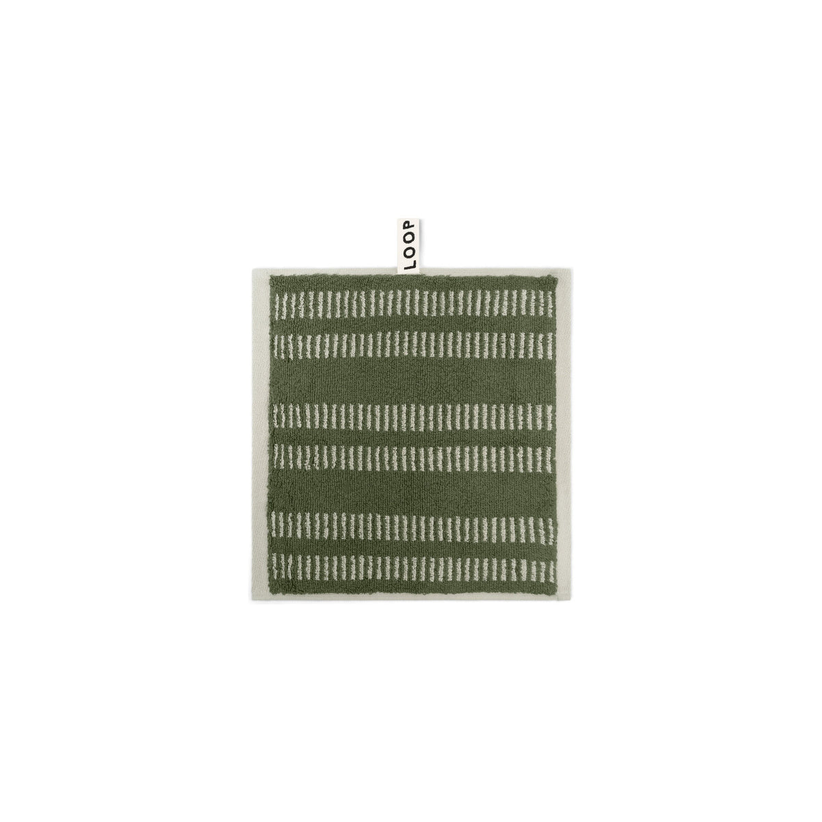 LOOP HOME face towel - forest/sage - dual dash