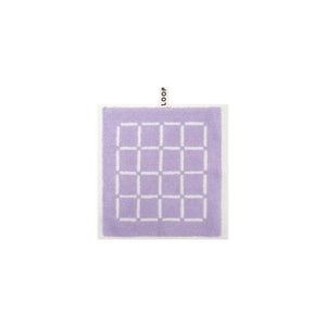 LOOP HOME face towel - lilac/ivory - grid