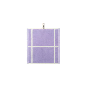 LOOP HOME face towel - lilac/ivory - mesh