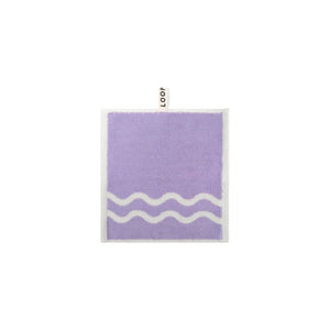 LOOP HOME face towel - lilac/ivory - wave