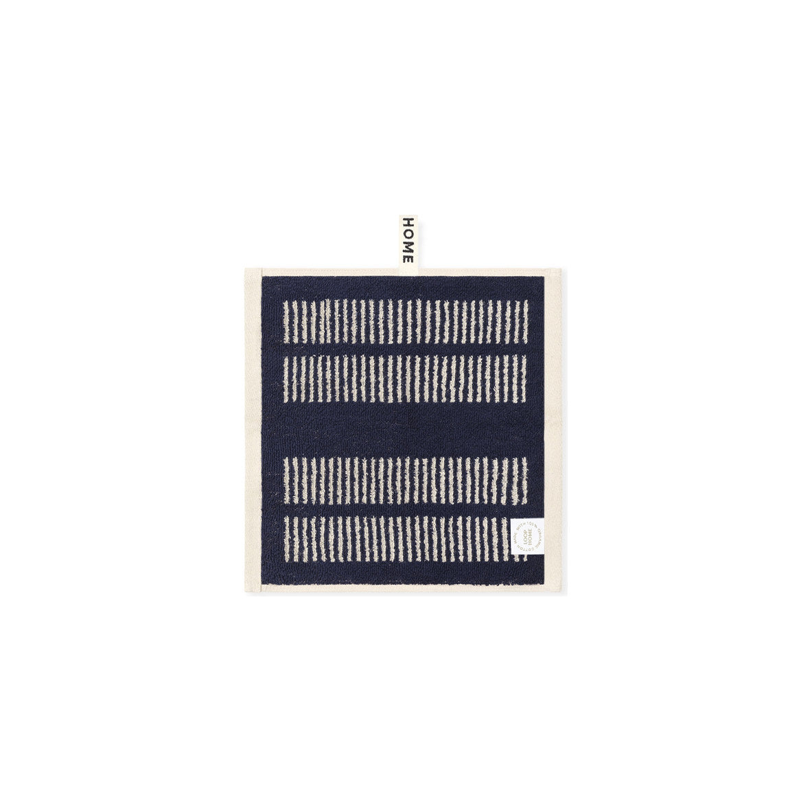 LOOP HOME face towel - midnight/sand - dual dash — view 2