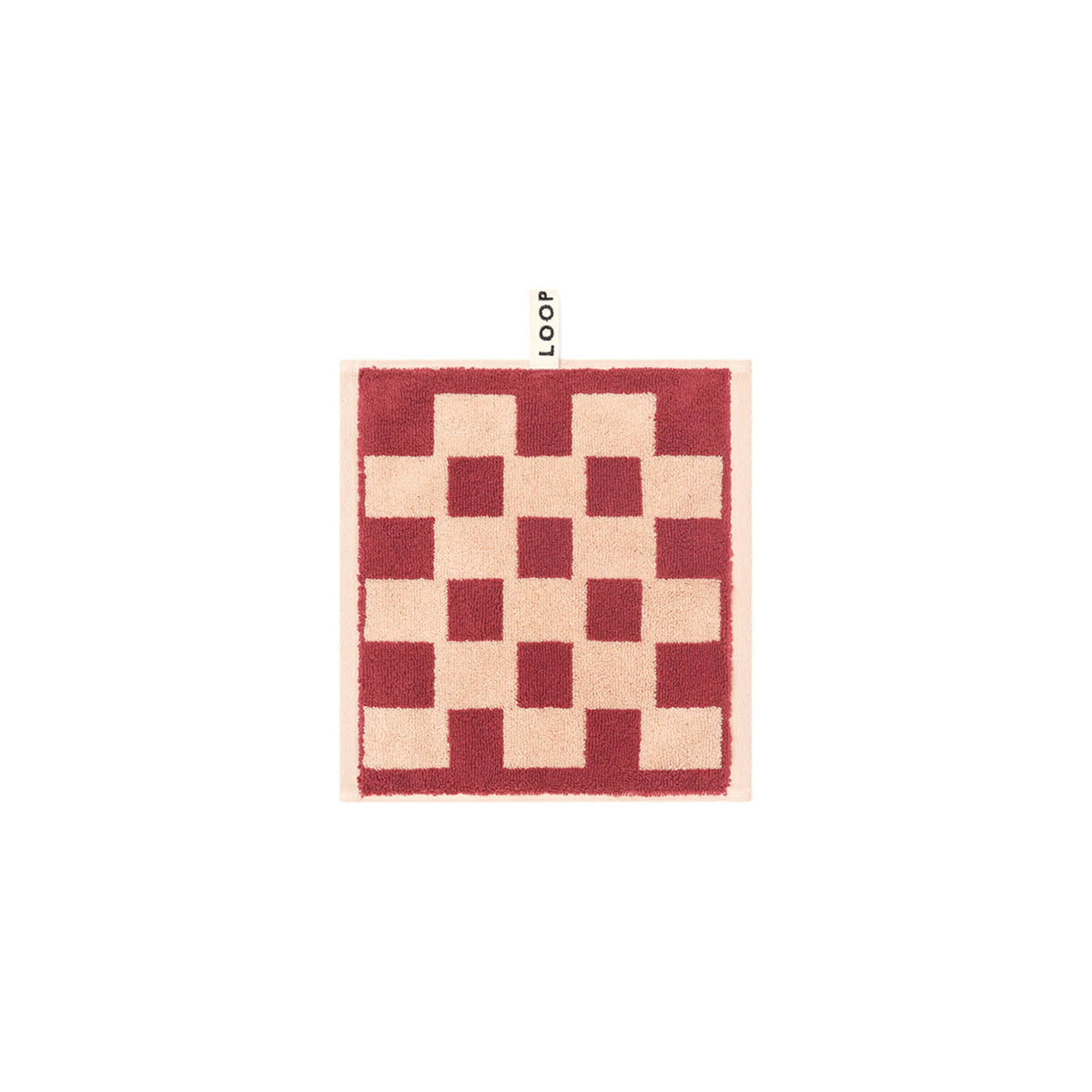 LOOP HOME face towel - ruby/almond blush - brick