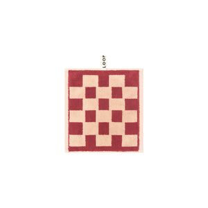 LOOP HOME face towel - ruby/almond blush - brick