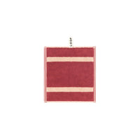 LOOP HOME face towel - ruby/almond blush - pinstripe