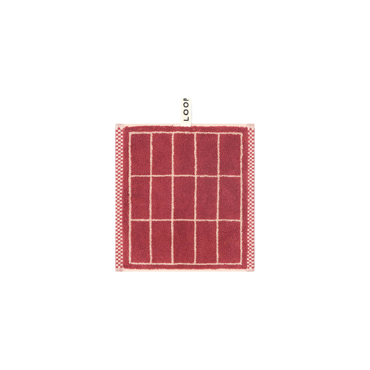 LOOP HOME face towel - ruby/almond blush - tile