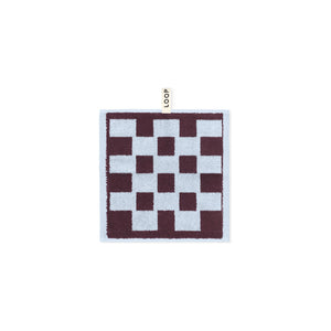 LOOP HOME face towel - sky/carmine - brick