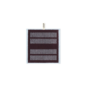 LOOP HOME face towel - sky/carmine - dual dash