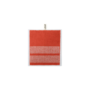 LOOP HOME face towel - terracotta/stone - dual dash