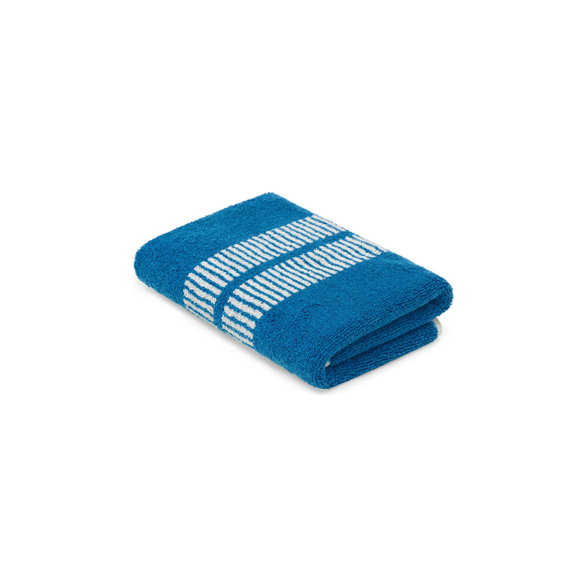 LOOP HOME hand towel - cobalt/ivory - dual dash